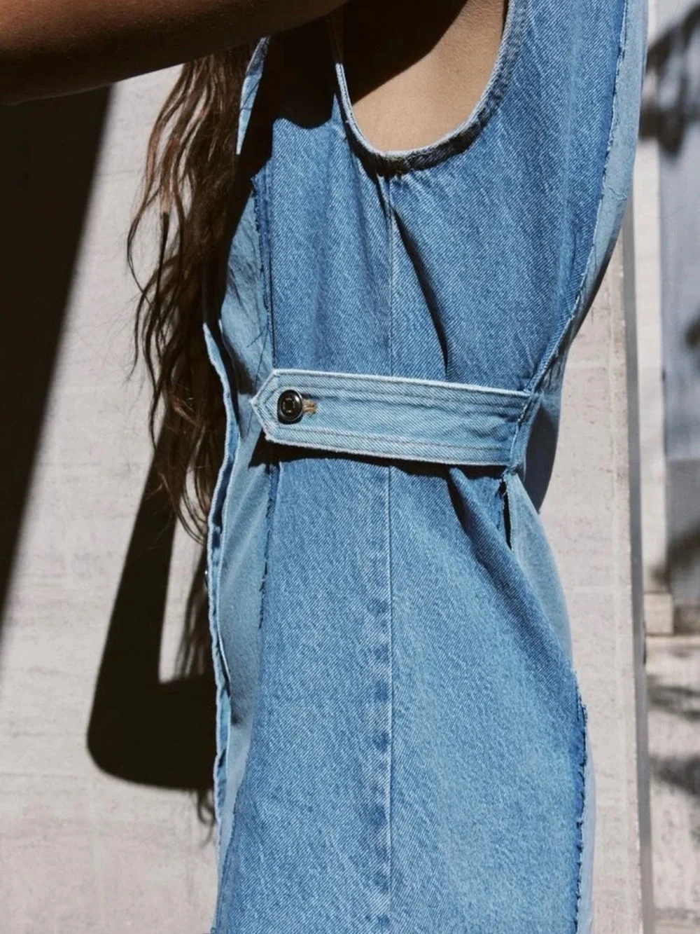 ZARA Denim Mini Dress - Picture 13 of 16